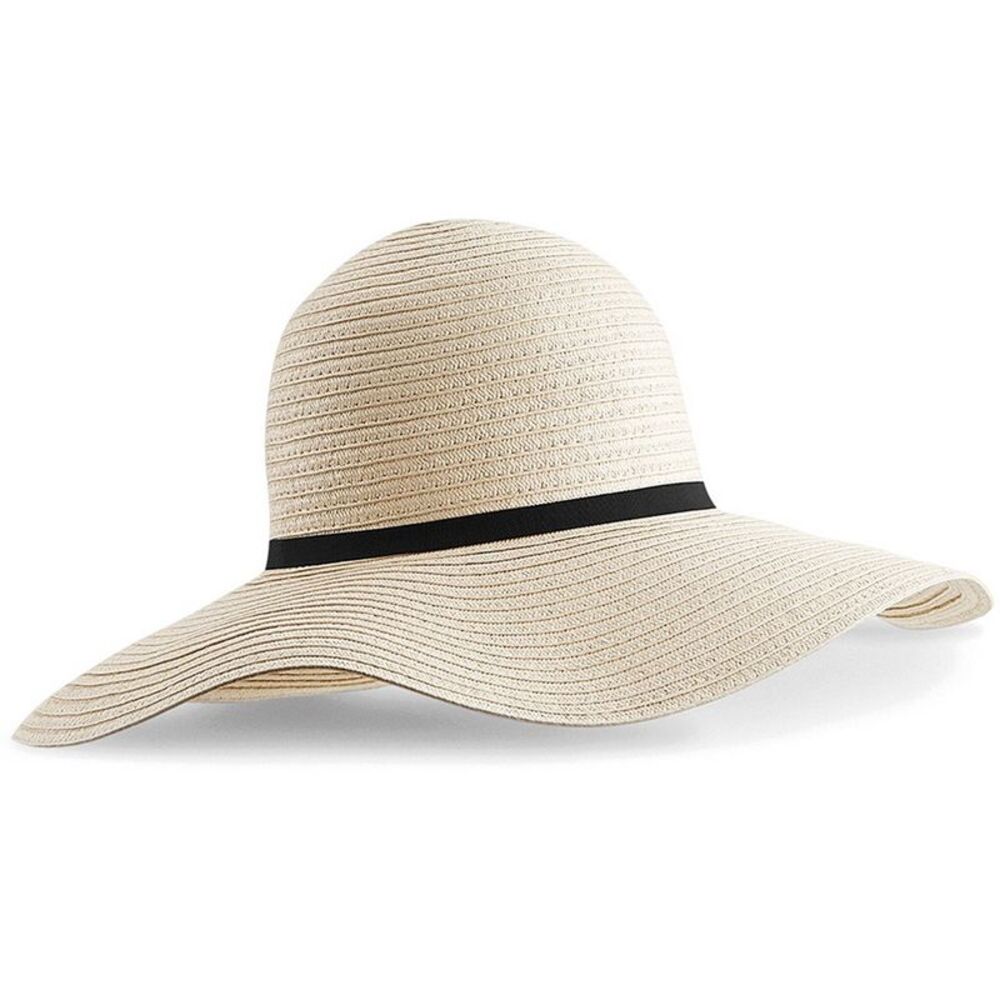 Beechfield Womens/Ladies Marbella Wide-brimmed Sun Hat / Natural